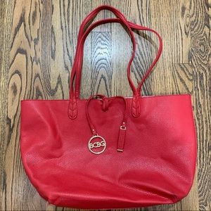 BCBG Red tote bag